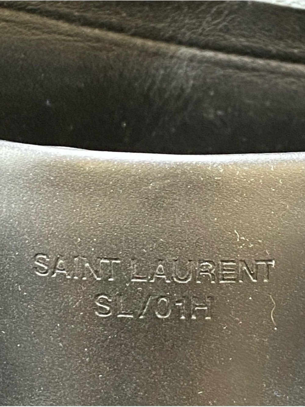 Saint Laurent Black Leather High-Top Sneakers with Gold Logo - Picture 6 of 7